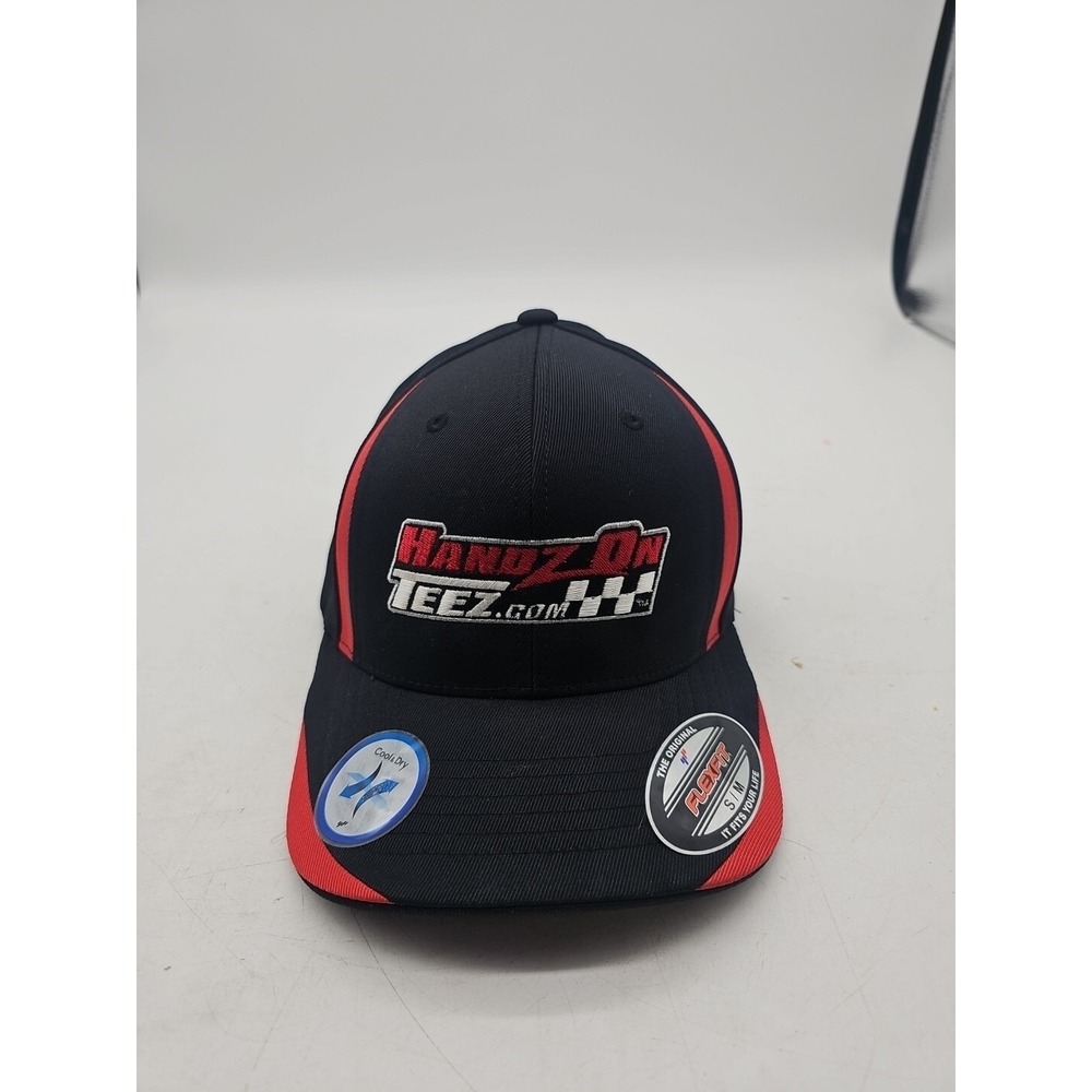 Handz On Hat Cap Snapback S/M Flexfit  NASCAR‎ racing Hat Black